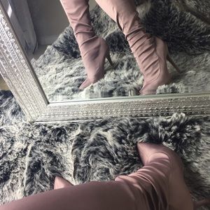 OTK mauve heeled boots
